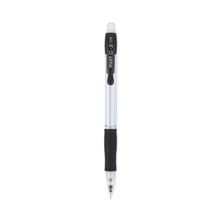 Pilot® G2 Mechanical Pencil, 0.5 mm, HB (#2.5), Black Lead, Clear/Black Accents Barrel, Dozen (PIL51014)