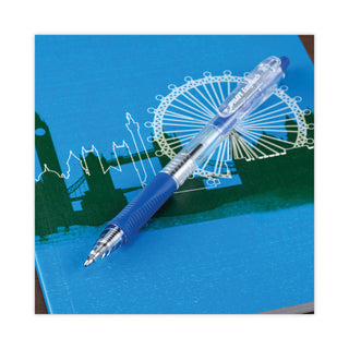 Pilot® EasyTouch Retractable Ballpoint Pen, Medium 1mm, Blue Ink, Clear Barrel, Dozen (PIL32221)