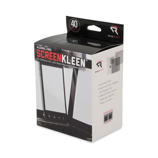 Read Right® ScreenKleen Alcohol-Free Wet Wipes, Cloth, 5 x 5, 40/Box (REARR1391)