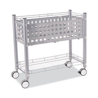 Vertiflex® Smartworx File Cart, One-Shelf, 28.25w x 13.75d x 27.38h, Matte Gray (VRTVF52000)
