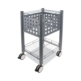 Vertiflex® Sidekick File Cart, One-Shelf, 13.75w x 15.5d x 26.25h, Matte Gray (VRTVF52002)