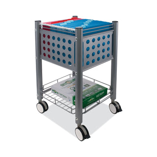 Vertiflex® Sidekick File Cart, One-Shelf, 13.75w x 15.5d x 26.25h, Matte Gray (VRTVF52002)