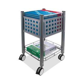 Vertiflex® Sidekick File Cart, One-Shelf, 13.75w x 15.5d x 26.25h, Matte Gray (VRTVF52002)