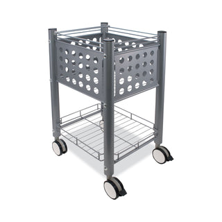Vertiflex® Sidekick File Cart, One-Shelf, 13.75w x 15.5d x 26.25h, Matte Gray (VRTVF52002)