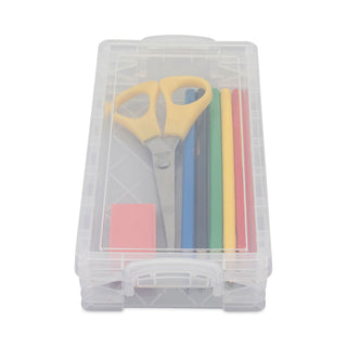 Advantus Super Stacker Pencil Box, Clear, 8 1/4 x 3 3/4 x 1 1/2 (AVT40309)