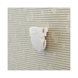 Advantus Wall Clips for Fabric Panels, 40 Sheets, White, 4/Pack (AVT75300)