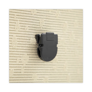 Advantus Wall Clips for Fabric Panels, 40 Sheets, Black, 20/Box (AVT75344)