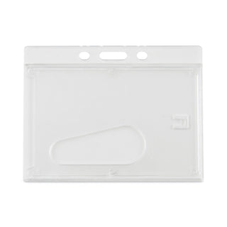 Advantus Frosted Rigid Badge Holder, 3.68 x 2.75, Clear, Horizontal, 25/Box (AVT76075)