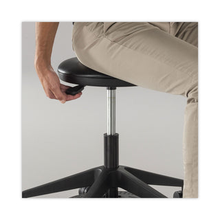 Safco® Lab Stool, 24.25" Seat Height, Supports up to 250 lbs., Black Seat/Black Back, Black Base (SAF3437BL)