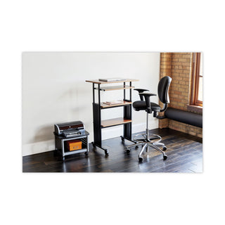 Safco® Adjustable Height Stand-Up Workstation, 29.5w x 22d x 49h, Cherry/Black (SAF1929CY)