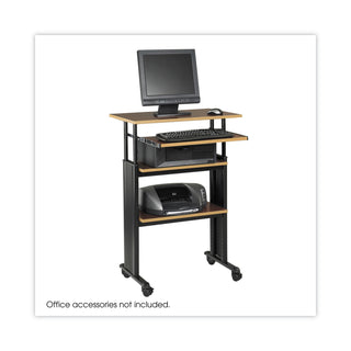Safco® Adjustable Height Stand-Up Workstation, 29.5w x 22d x 49h, Cherry/Black (SAF1929CY)