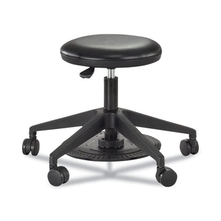 Safco® Lab Stool, 24.25" Seat Height, Supports up to 250 lbs., Black Seat/Black Back, Black Base (SAF3437BL)