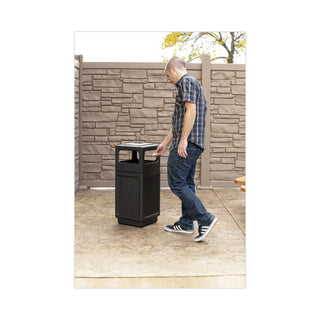 Safco® Plastic Smoking Receptacle, 15 Gallon, Black (SAF9474BL)