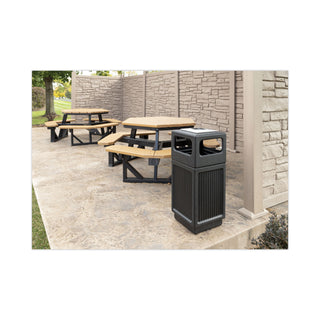 Safco® Plastic Smoking Receptacle, 15 Gallon, Black (SAF9474BL)