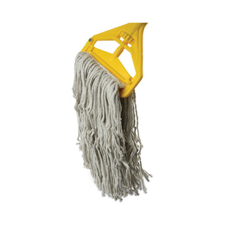 Boardwalk® Banded Cotton Mop Head, #24, White, 12/Carton (CM02024SBW)