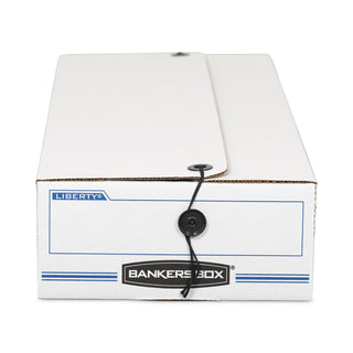 Bankers Box® LIBERTY Check and Form Boxes, 9" x 24" x 6.38", White/Blue, 12/Carton (FEL00006)
