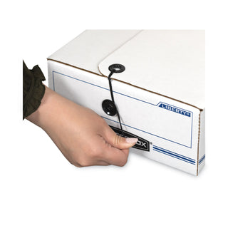 Bankers Box® LIBERTY Check and Form Boxes, 9" x 24" x 6.38", White/Blue, 12/Carton (FEL00006)