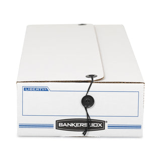 Bankers Box® LIBERTY Check and Form Boxes, 9.25" x 15" x 4.25", White/Blue, 12/Carton (FEL00009)