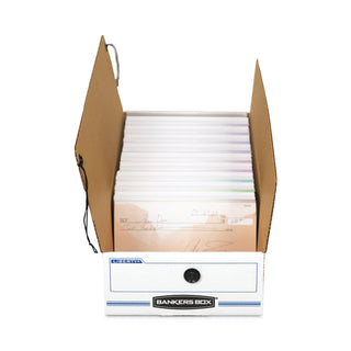 Bankers Box® LIBERTY Check and Form Boxes, 11" x 24" x 5", White/Blue, 12/Carton (FEL00005)