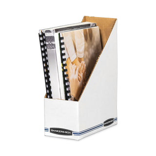 Bankers Box® Stor/File Corrugated Magazine File, 4 x 9.25 x 11.75, White, 12/Carton (FEL10723)
