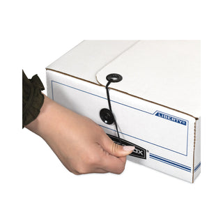Bankers Box® LIBERTY Check and Form Boxes, 11" x 24" x 5", White/Blue, 12/Carton (FEL00005)