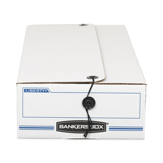 Bankers Box® LIBERTY Check and Form Boxes, 11" x 24" x 5", White/Blue, 12/Carton (FEL00005)