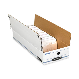 Bankers Box® LIBERTY Check and Form Boxes, 9.25" x 23.75" x 4.25", White/Blue, 12/Carton (FEL00002)