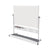 MasterVision™ Magnetic Reversible Mobile Easel, 70 4/5w x 47 1/5h, 80"h, White/Silver (BVCQR5507)