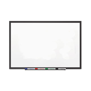 Quartet® Classic Porcelain Magnetic Whiteboard, 48 x 36, Black Aluminum Frame (QRT2544B)