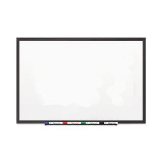 Quartet® Classic Porcelain Magnetic Whiteboard, 60 x 36, Black Aluminum Frame (QRT2545B)