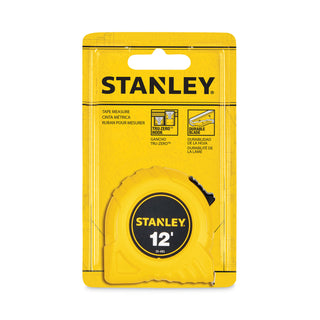 Stanley Bostitch® Power Return Tape Measure w/Belt Clip, 1/2" x 12ft, Yellow (BOS30485)
