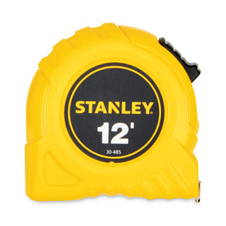 Stanley Bostitch® Power Return Tape Measure w/Belt Clip, 1/2" x 12ft, Yellow (BOS30485)