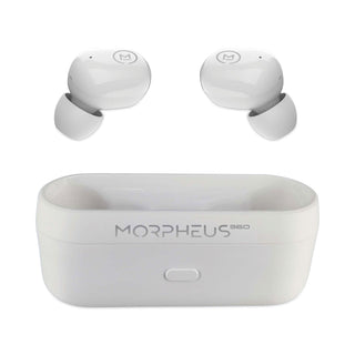 Morpheus 360® Spire True Wireless Earbuds Bluetooth In-Ear Headphones with Microphone, Pearl White (MHSTW1500W)