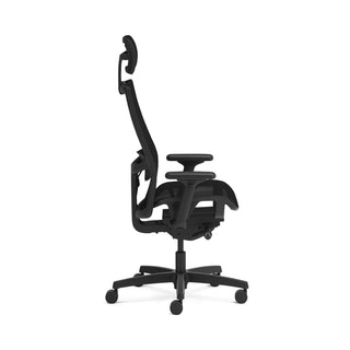 HON® Ignition 2.0 4-Way Stretch Mesh Back and Seat Task Chair, Supports Up to 300 lb, 17" to 21" Seat, Black Seat, Black Base (HONI2MSKY2IMTHR)