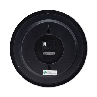 Universal® Deluxe 13 1/2" Indoor/Outdoor Atomic Clock, 13.5" Overall Diameter, Black Case, 1 AA (sold separately) (UNV10417)