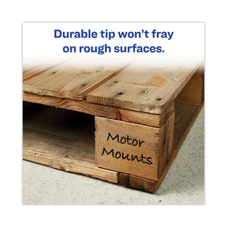 Avery® MARKS A LOT Large Desk-Style Permanent Marker, Broad Chisel Tip, Black, Dozen (AVE08888)