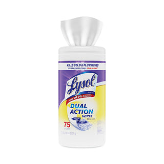 LYSOL® Brand Dual Action Disinfecting Wipes, Citrus, 7 x 8, 75/Canister (RAC81700)