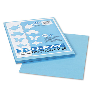 Pacon® Tru-Ray Construction Paper, 76lb, 9 x 12, Sky Blue, 50/Pack (RIV03016)
