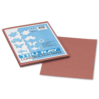 Pacon® Tru-Ray Construction Paper, 76 lbs., 9 x 12, Warm Brown, 50 Sheets/Pack (PAC103025)