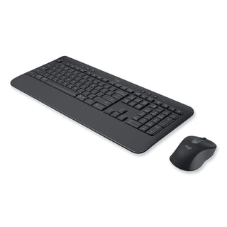 Logitech® Signature MK650 Wireless Keyboard and Mouse Combo for Business, 2.4 GHz Frequency/32 ft Wireless Range, Graphite (LOG920010909)