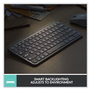 Logitech® MX Keys Mini Combo for Business Wireless Keyboard and Mouse, 2.4 GHz Frequency/32 ft Wireless Range, Graphite (LOG920011048)