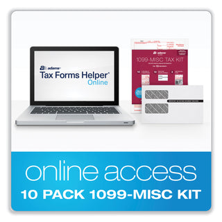 Adams® 1099-MISC Five-Part Laser Forms and Envelopes, Five-Part Carbonless, 8.5 x 5.5, 10/Pack (TOP22907KIT)
