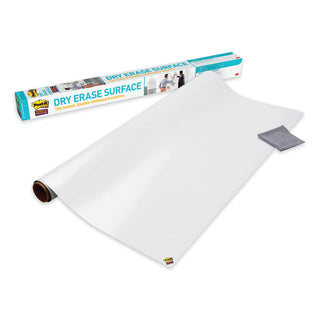 Post-it® Dry Erase Surface with Adhesive Backing, 72" x 48", White (MMMDEF6X4)