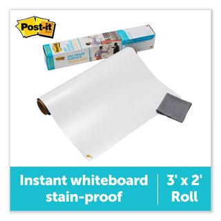 Post-it® Dry Erase Surface with Adhesive Backing, 36" x 24", White (MMMDEF3X2)
