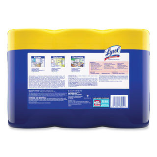 LYSOL® Brand Disinfecting Wipes, 7 x 8, Lemon and Lime Blossom, 80 Wipes/Canister, 3 Canisters/Pack, 2 Packs/Carton (REC84251)