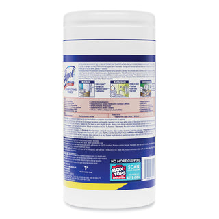 LYSOL® Brand Disinfecting Wipes, 7 x 8, Lemon and Lime Blossom, 80 Wipes/Canister (RAC77182EA)