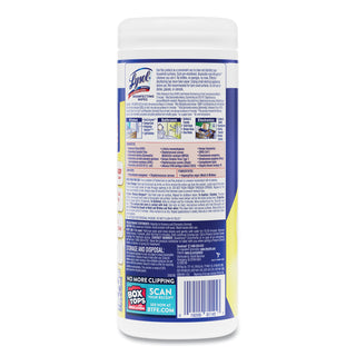 LYSOL® Brand Disinfecting Wipes, Lemon and Lime Blossom, 7 x 8, 35/Canister (RAC81145)