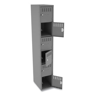 Tennsco Box Compartments Steel Lockers, Single Stack, Medium Gray (TNNBS6121812AMG)