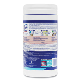 LYSOL® Brand Disinfecting Wipes, 7 x 8, Crisp Linen, 80 Wipes/Canister (RAC89346)