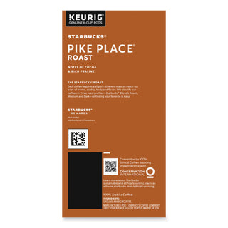 Starbucks® Pike Place Coffee K-Cups Pack, 24/Box, 4 Box/Carton (SBK011111156CT)